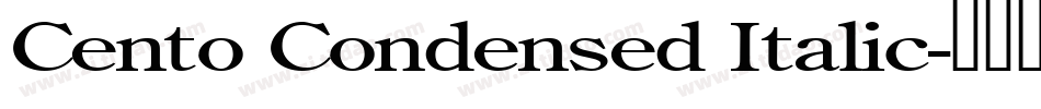 Cento Condensed Italic字体转换